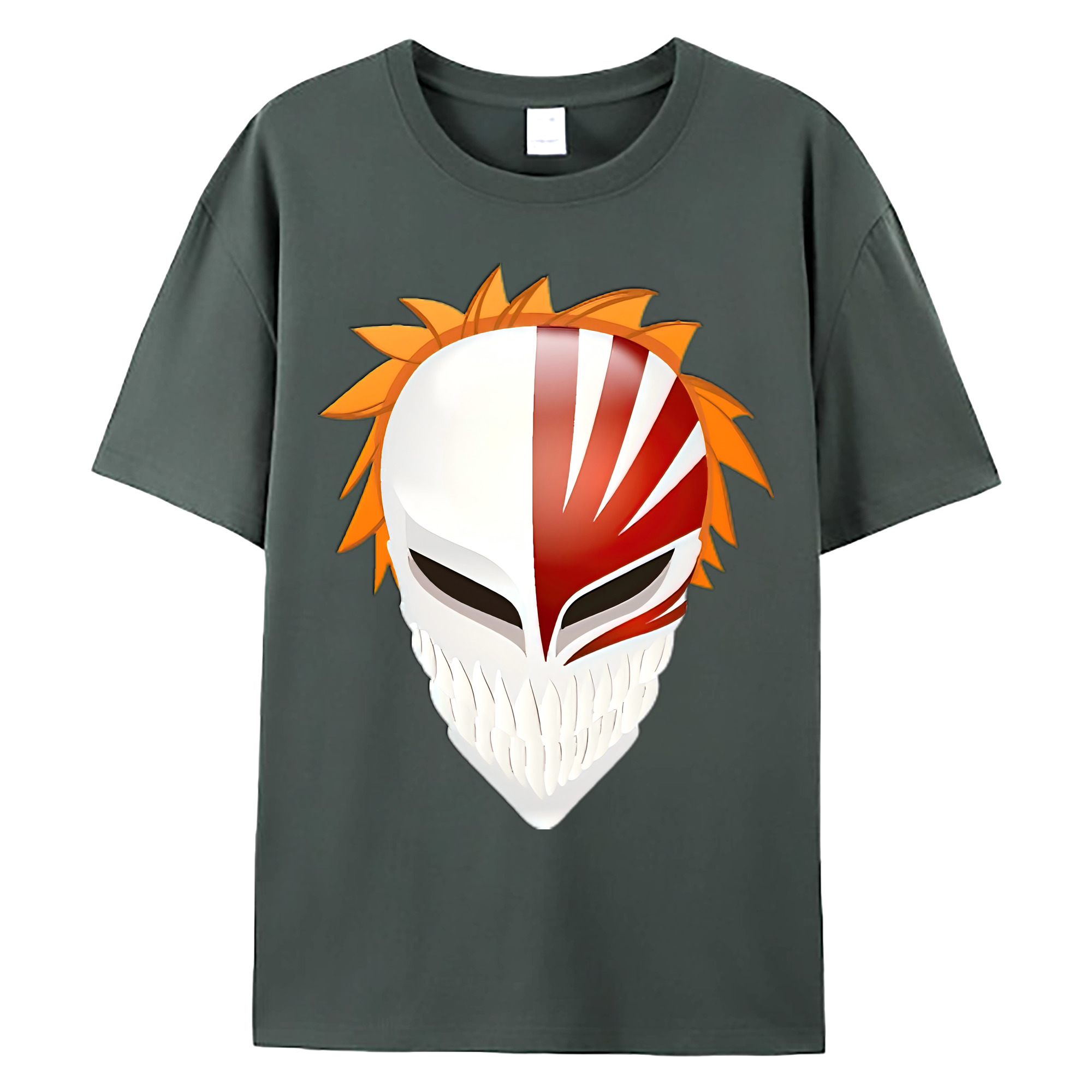 （画像用） ブリーチ 黒崎一護（くろさき いちご）BLEACH Kurosaki Ichigo 綿100％ メンズ半袖Tシャツ｜肌触りやわらか＆通気性